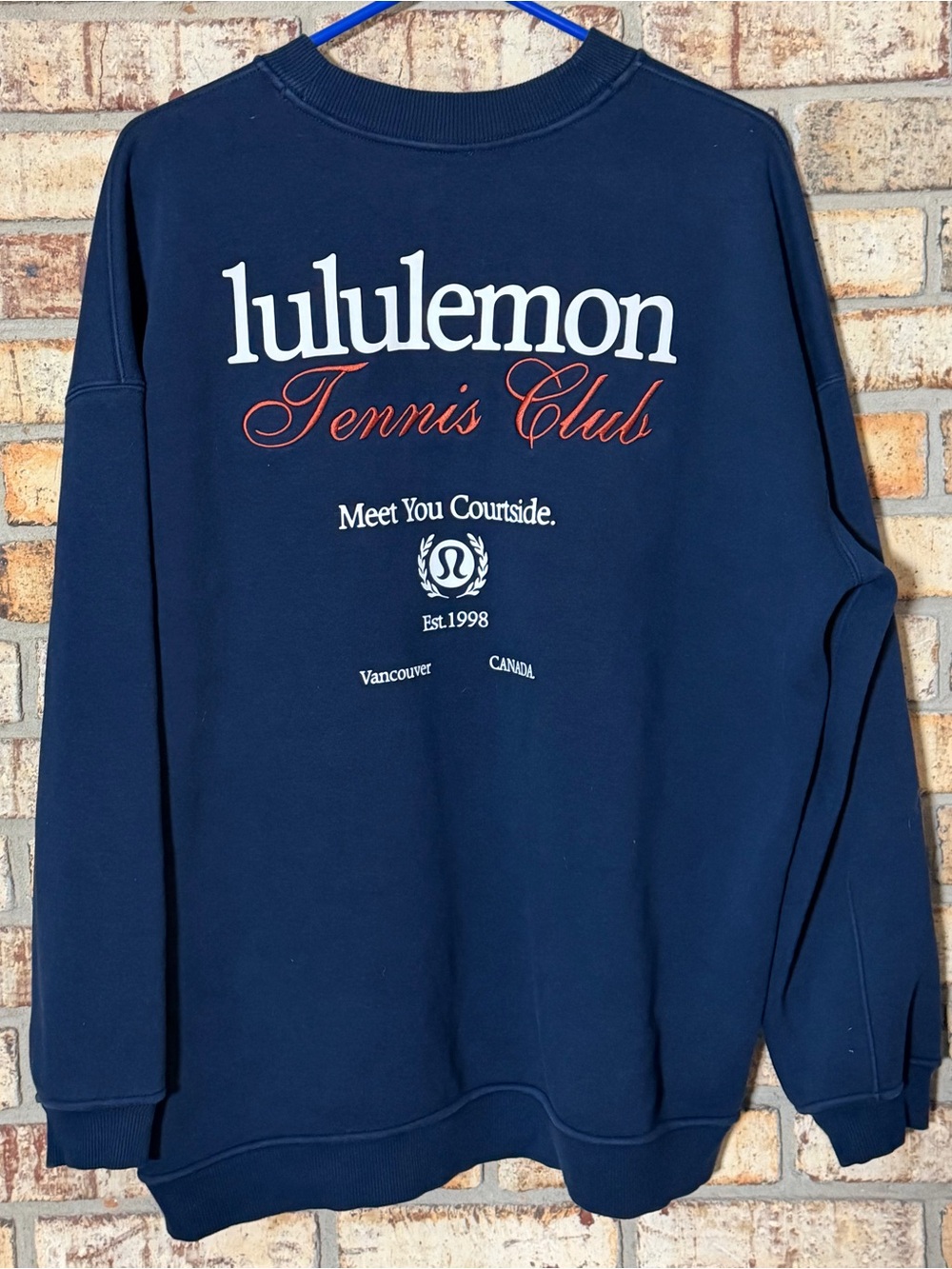 Lululemon navy blue tennis sweatshirt XL